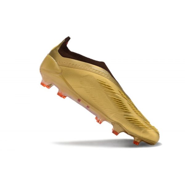 adidas Botas Futbol Predator Elite Laceless FG Dorado Blanco Rojo