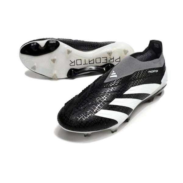 adidas Botas Futbol Predator Elite Laceless FG Negro Blanco