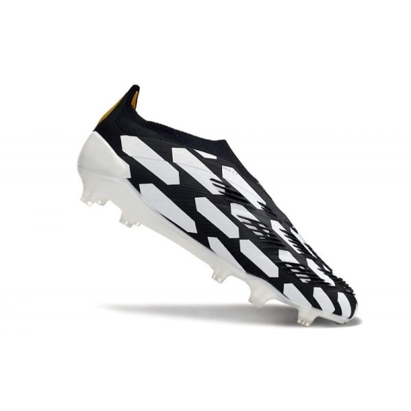adidas Botas Futbol Predator Elite Laceless FG Negro Blanco Dorado
