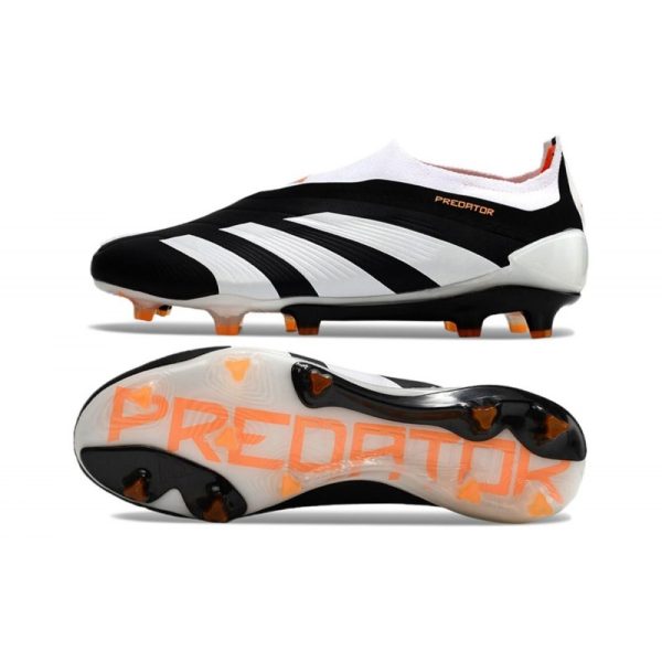 adidas Botas Futbol Predator Elite Laceless FG Negro Blanco Naranja