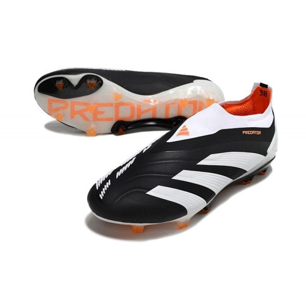 adidas Botas Futbol Predator Elite Laceless FG Negro Blanco Naranja