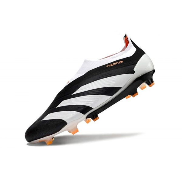 adidas Botas Futbol Predator Elite Laceless FG Negro Blanco Naranja