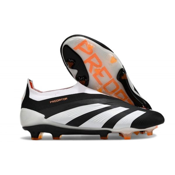 Botas de Fútbol adidas Predator Elite Laceless FG Negro Blanco Naranja
