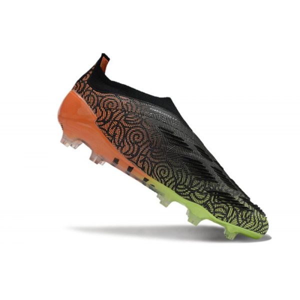 adidas Botas Futbol Predator Elite Laceless FG Negro Blanco Naranja Verde