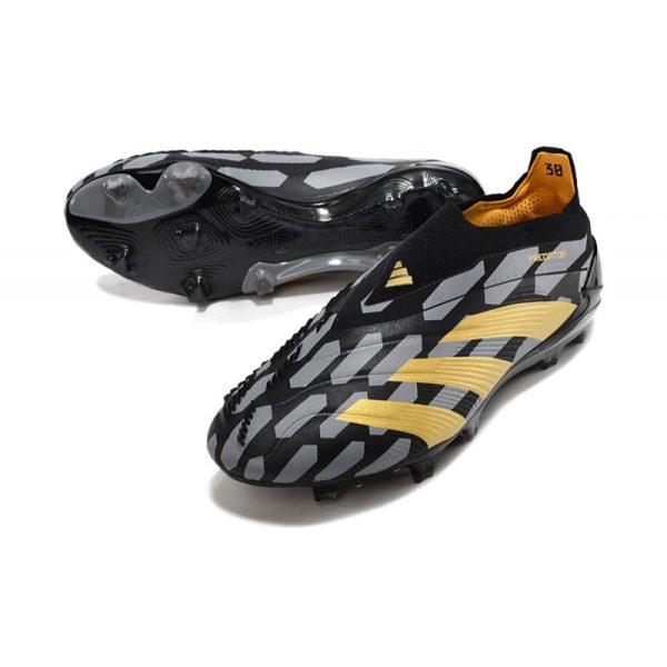 adidas Botas Futbol Predator Elite Laceless FG Negro Dorado