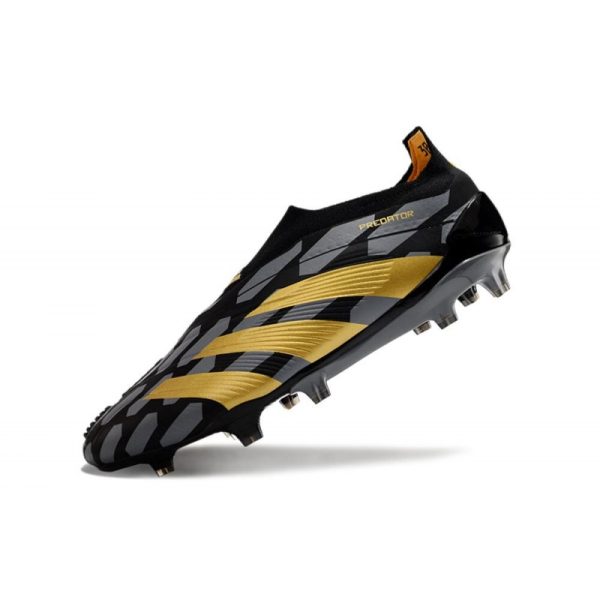 adidas Botas Futbol Predator Elite Laceless FG Negro Dorado
