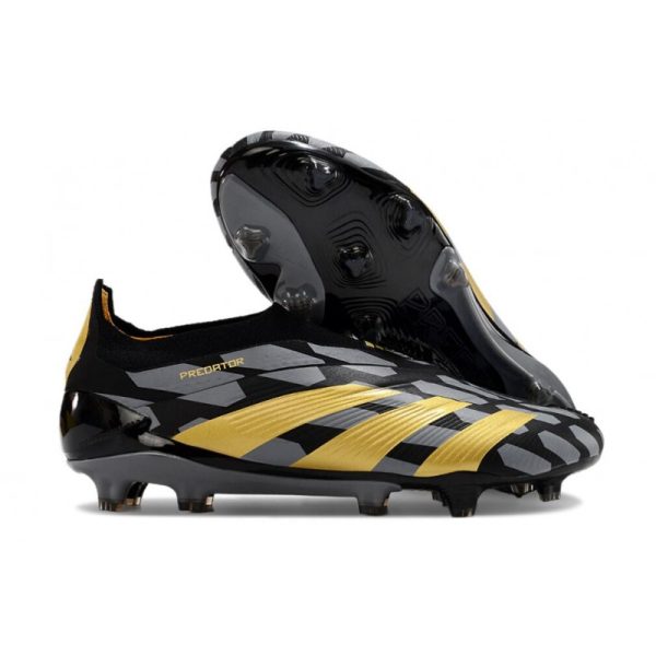 Botas de Fútbol adidas Predator Elite Laceless FG Negro Dorado
