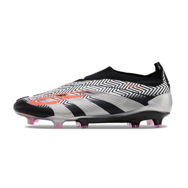 adidas Botas Futbol Predator Elite Laceless FG Negro Plata Rojo