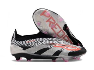 Botas de Fútbol adidas Predator Elite Laceless FG Negro Plata Rojo