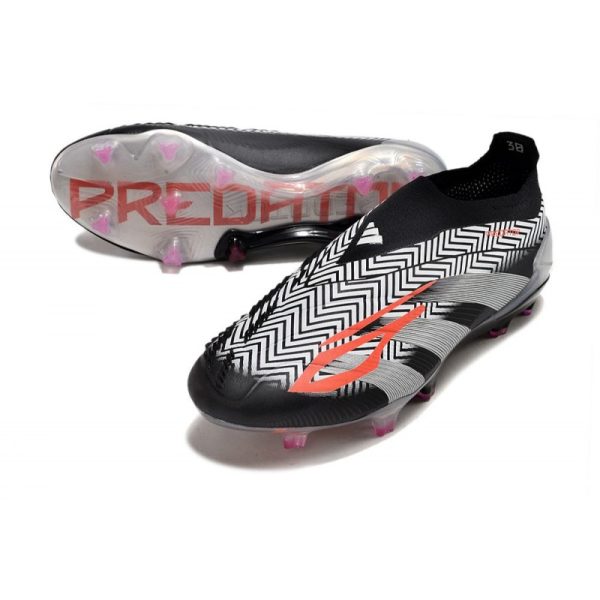 adidas Botas Futbol Predator Elite Laceless FG Negro Plata Rojo