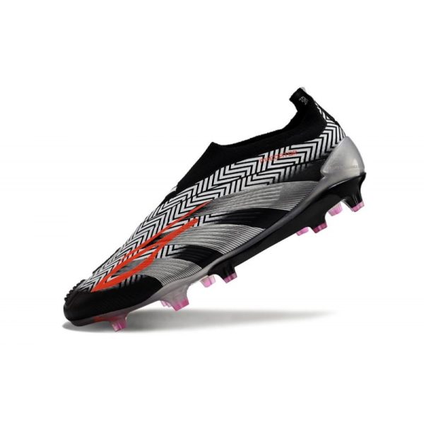 adidas Botas Futbol Predator Elite Laceless FG Negro Plata Rojo