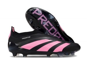 Botas de Fútbol adidas Predator Elite Laceless FG Negro Rosa