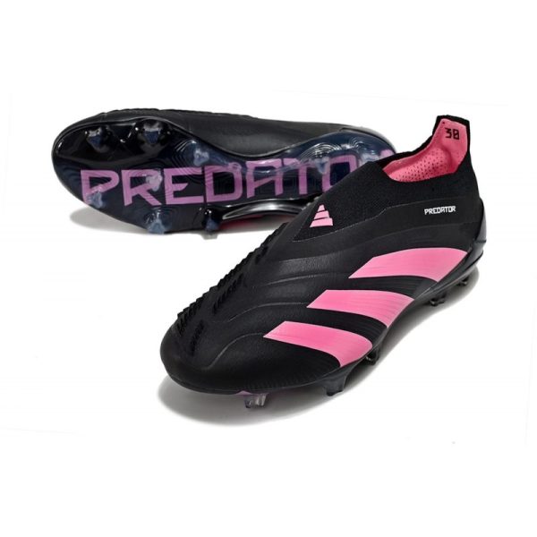 adidas Botas Futbol Predator Elite Laceless FG Negro Rosa
