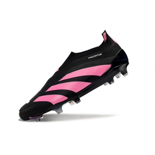adidas Botas Futbol Predator Elite Laceless FG Negro Rosa