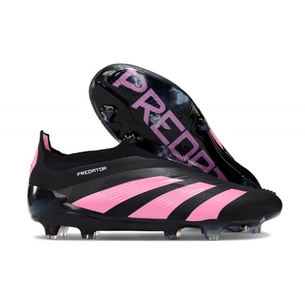 Botas de Fútbol adidas Predator Elite Laceless FG Negro Rosa