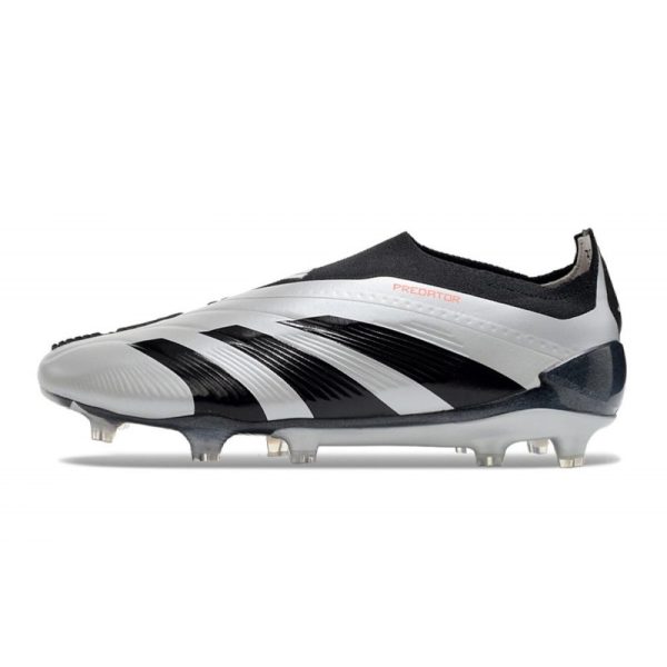 adidas Botas Futbol Predator Elite Laceless FG Plata Negro