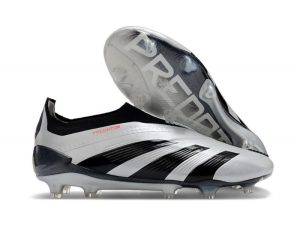 Botas de Fútbol adidas Predator Elite Laceless FG Plata Negro