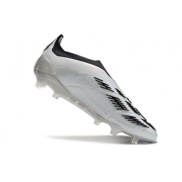 adidas Botas Futbol Predator Elite Laceless FG Plata Negro