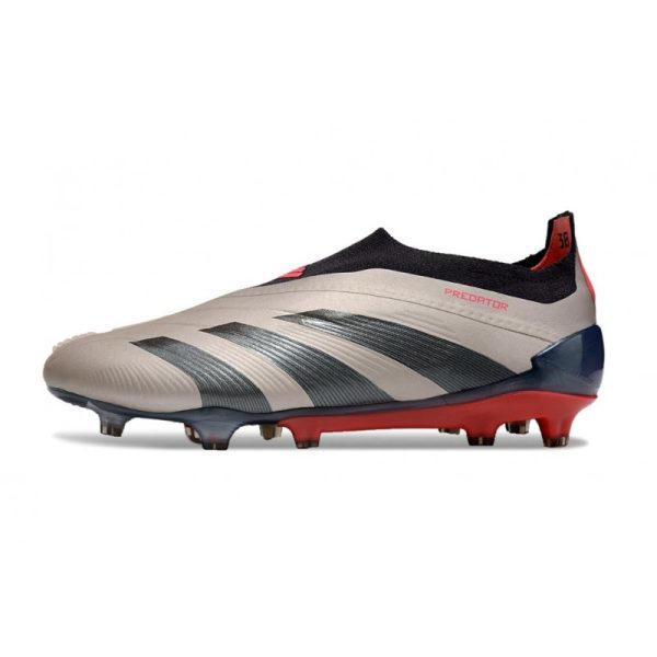 adidas Botas Futbol Predator Elite Laceless FG Platino Met Aurora Negro Carbón