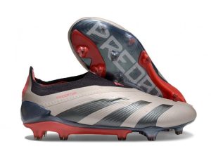 adidas Botas Futbol Predator Elite Laceless FG Platino Met Aurora Negro Carbón
