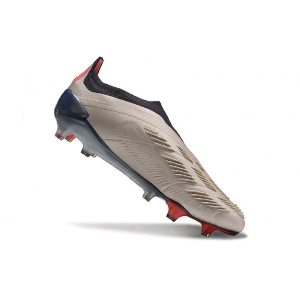 adidas Botas Futbol Predator Elite Laceless FG Platino Met Aurora Negro Carbón
