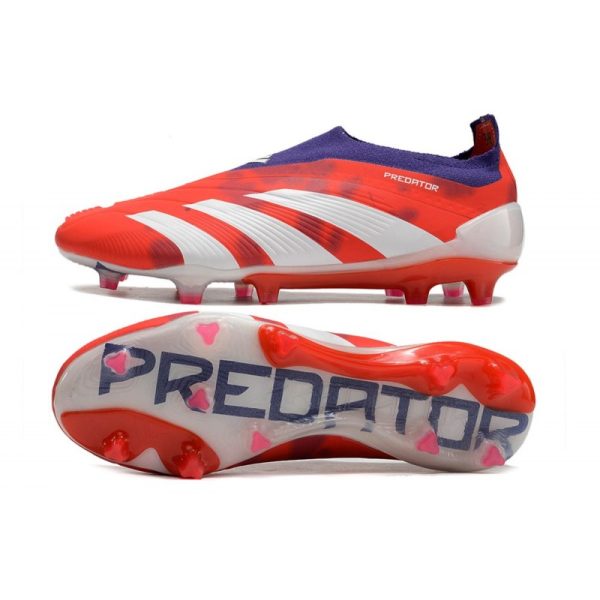 adidas Botas Futbol Predator Elite Laceless FG Rojo Blanco