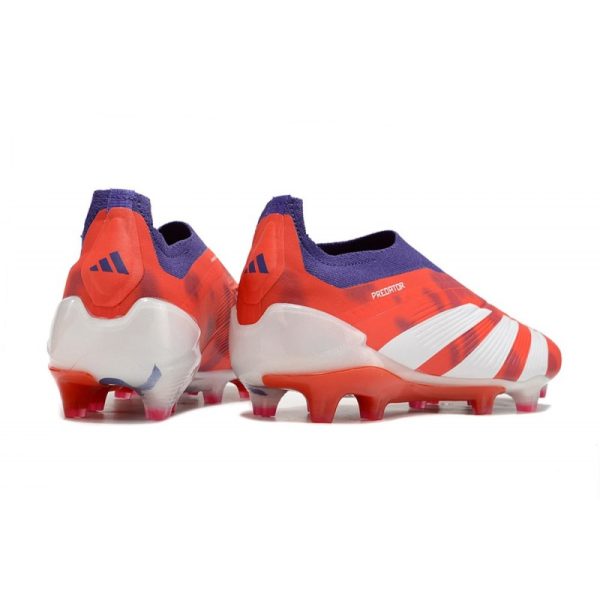 adidas Botas Futbol Predator Elite Laceless FG Rojo Blanco