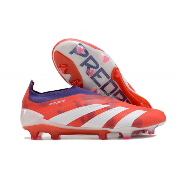 Botas de Fútbol adidas Predator Elite Laceless FG Rojo Blanco