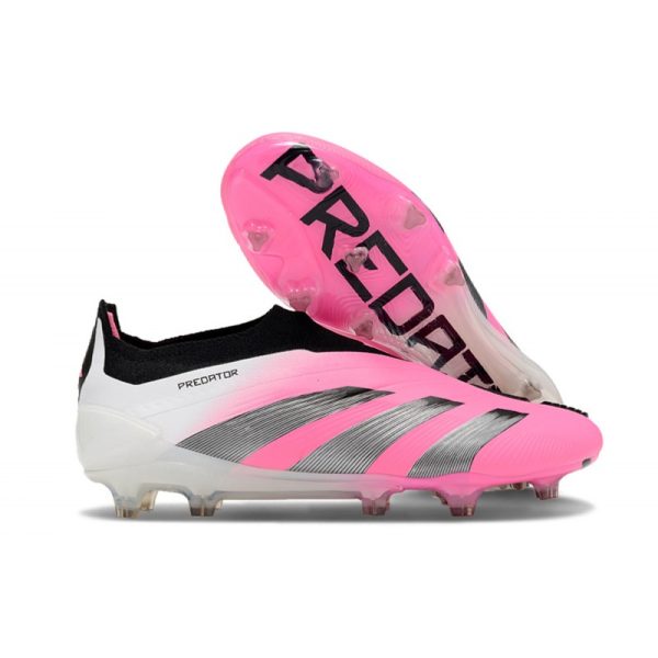 Zapatillas Para Futbol adidas Predator Elite Laceless FG Rosa Blanco Negro