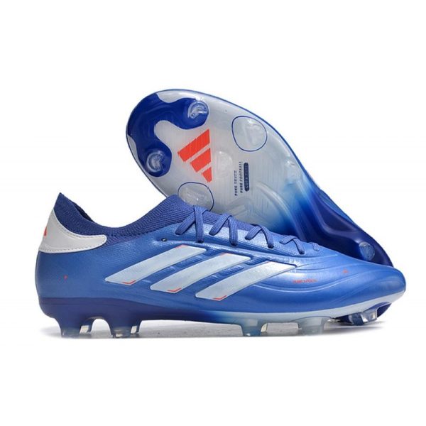 adidas Copa Pure II + Elite FG Lucid Azul Blanco Solar Rojo