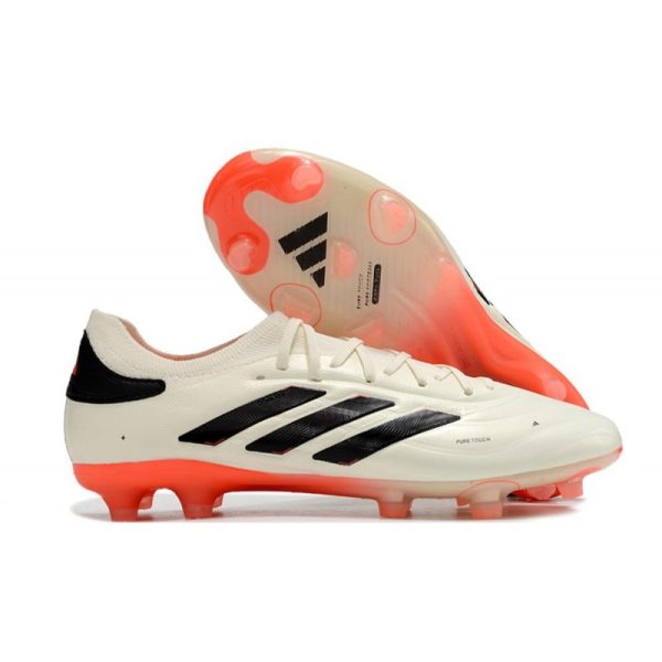 Botas de Fútbol adidas Copa Pure II + Elite FG Marfil Negro Rojo