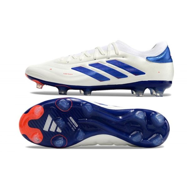 adidas Copa Pure II + Elite FG Piel Ftwr Blanco Azul Lúcido Rojo