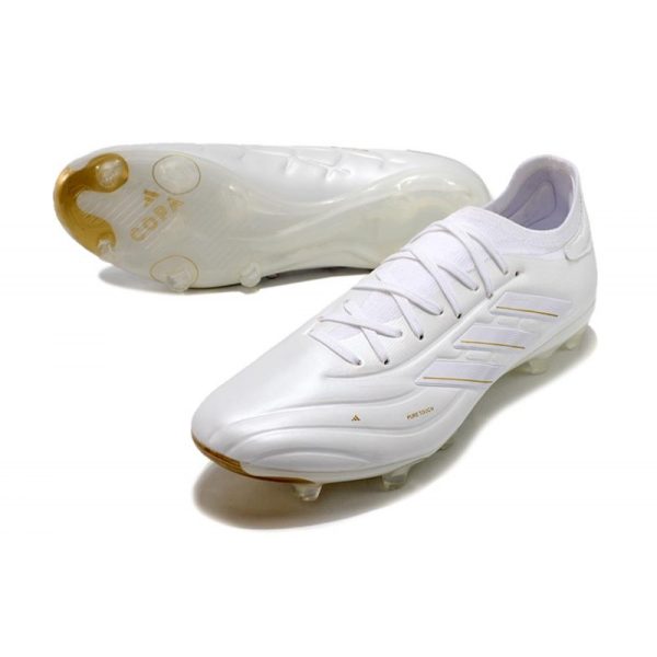 adidas Copa Pure II + Elite FG Piel Ftwr Blanco Dorado Met