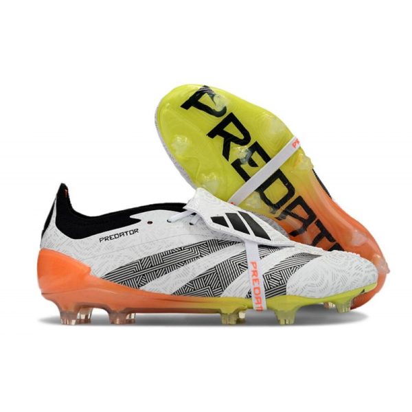 Zapatillas Para Futbol adidas Predator Elite FT FG Blanco Negro Naranja