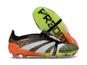 Botas de Fútbol adidas Predator Elite FT FG Negro Blanco Naranja Verde
