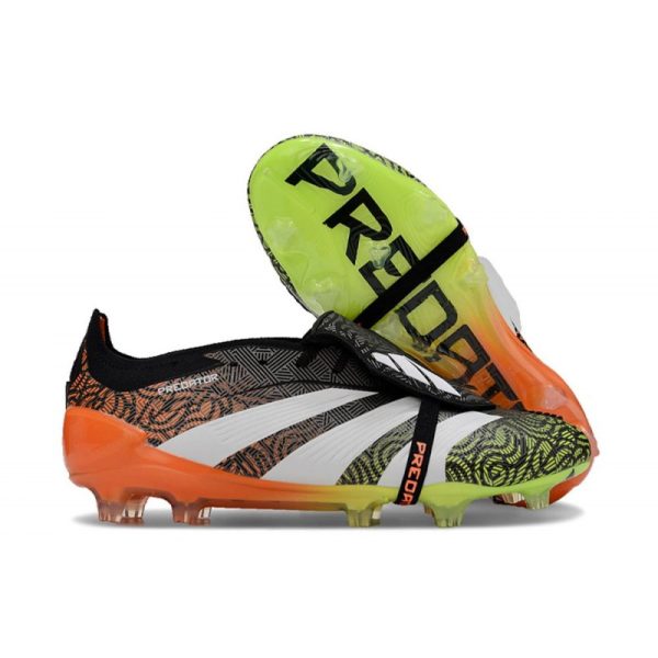 Botas de Fútbol adidas Predator Elite FT FG Negro Blanco Naranja Verde