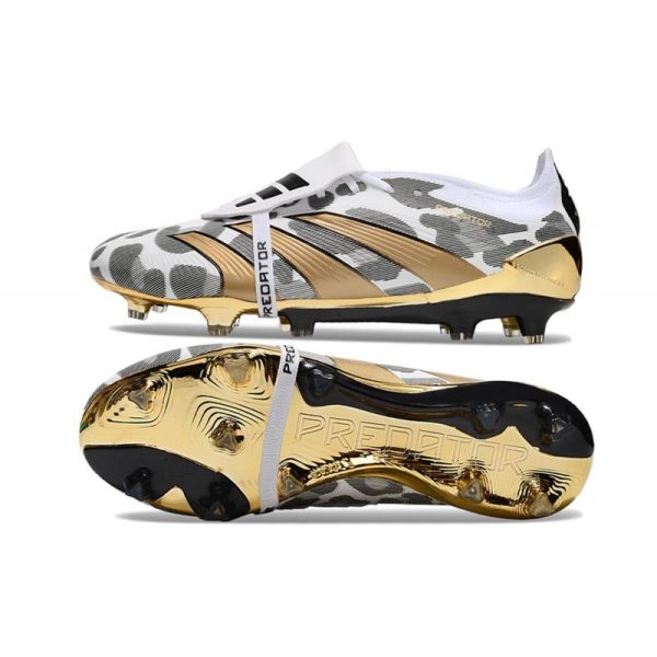 adidas Predator Elite Foldover Tongue FG Blanco Oro Gris