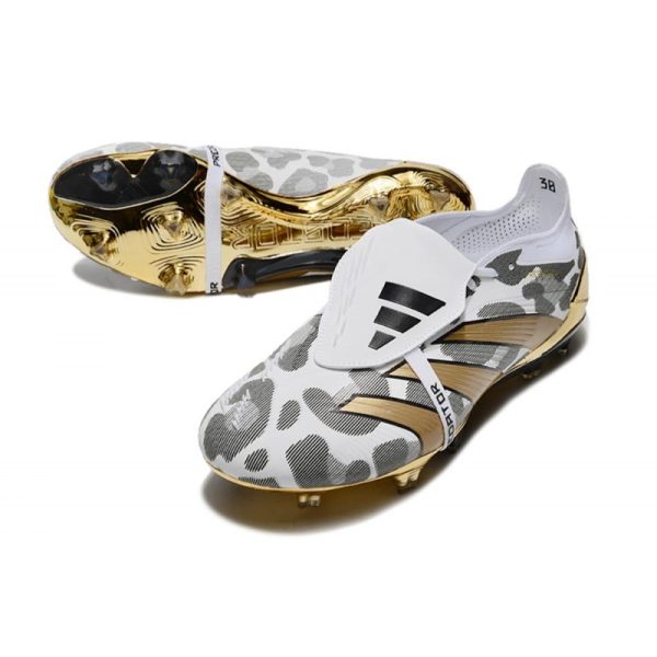 adidas Predator Elite Foldover Tongue FG Blanco Oro Gris