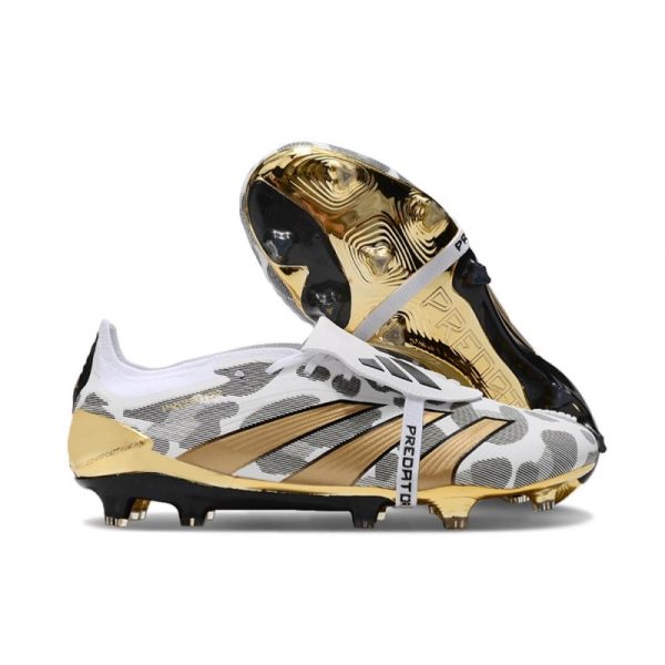 Botas de Fútbol adidas Predator Elite Foldover Tongue FG Blanco Oro