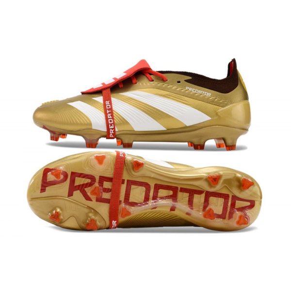 adidas Predator Elite Foldover Tongue FG Dorado Blanco Rojo