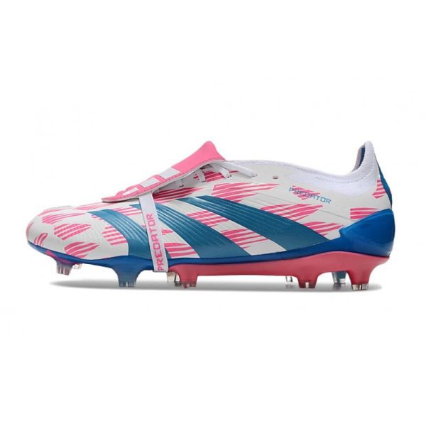 adidas Predator Elite Foldover Tongue FG Ftwr Blanco Solar Azul Solar Rosa