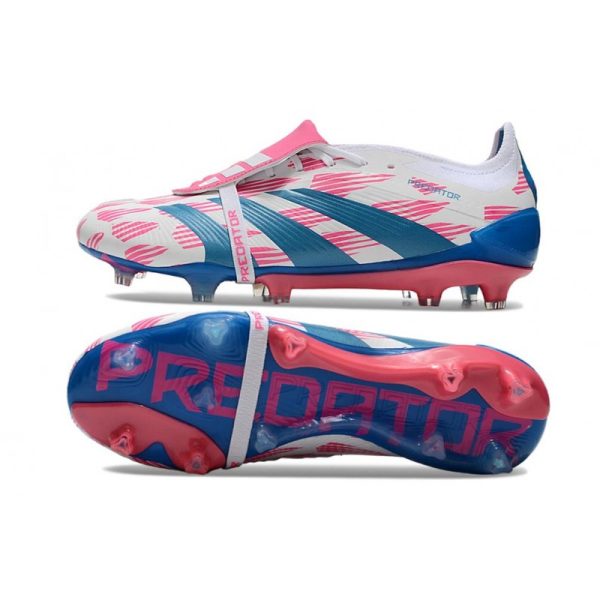 adidas Predator Elite Foldover Tongue FG Ftwr Blanco Solar Azul Solar Rosa