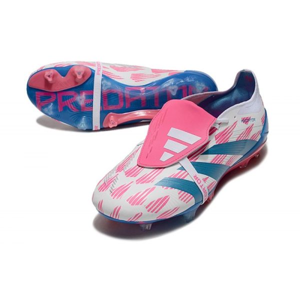 adidas Predator Elite Foldover Tongue FG Ftwr Blanco Solar Azul Solar Rosa