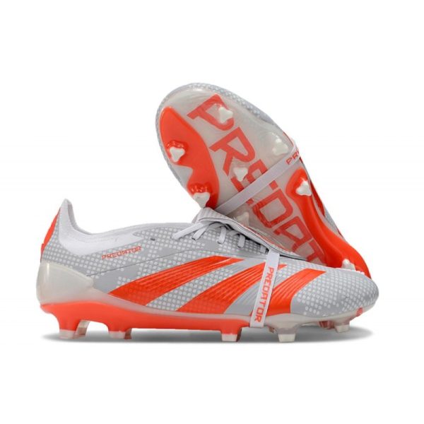 Botas de Fútbol adidas Predator Elite Foldover Tongue FG Gris Rojo