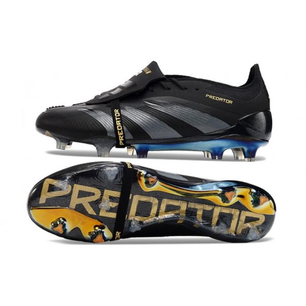 adidas Predator Elite Foldover Tongue FG Negro Carbón Dorado Met