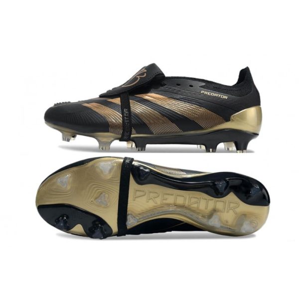 adidas Predator Elite Foldover Tongue FG Negro Carbón Dorado Met
