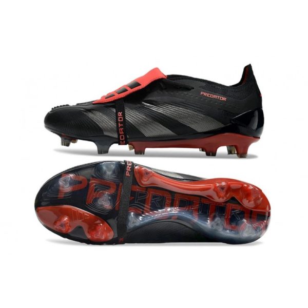adidas Predator Elite Foldover Tongue FG Negro Gris Rojo