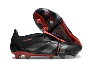 Botas de Fútbol adidas Predator Elite Foldover Tongue FG Negro Gris Rojo