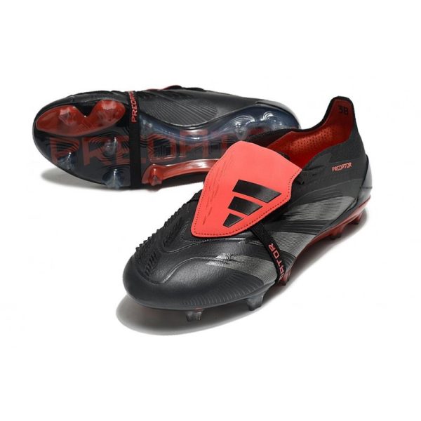 adidas Predator Elite Foldover Tongue FG Negro Gris Rojo