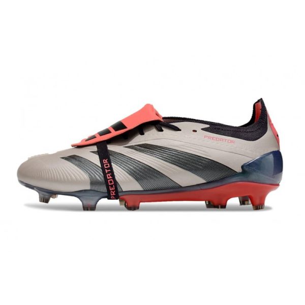 adidas Predator Elite Foldover Tongue FG Platino Met Aurora Negro Carbón
